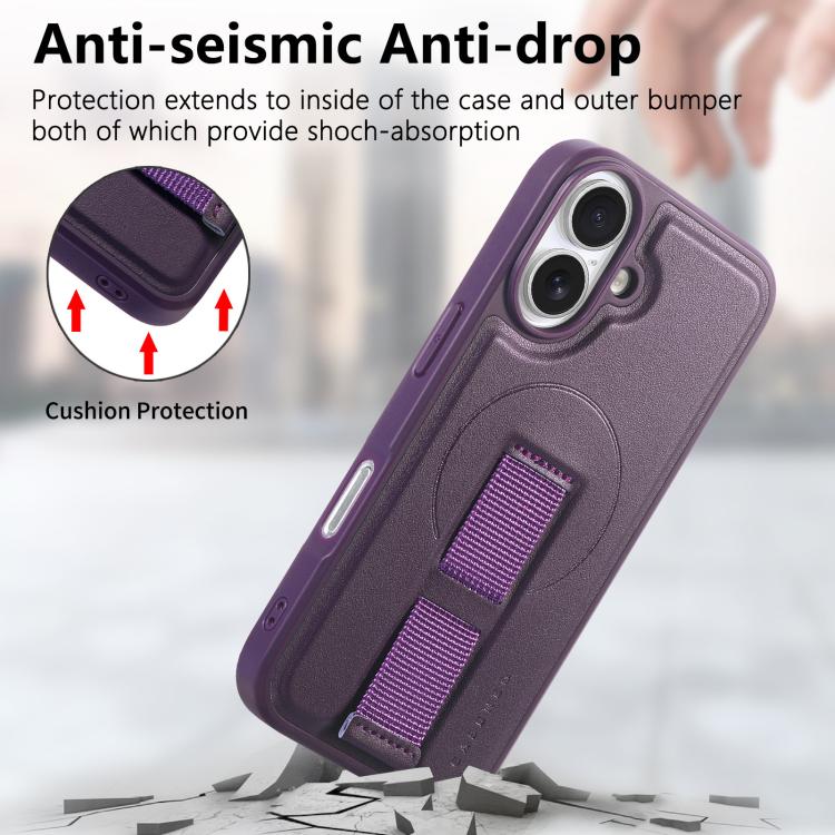 For iPhone 17 CaseNeo Finger Grip Wristband MagSafe Back Phone Case