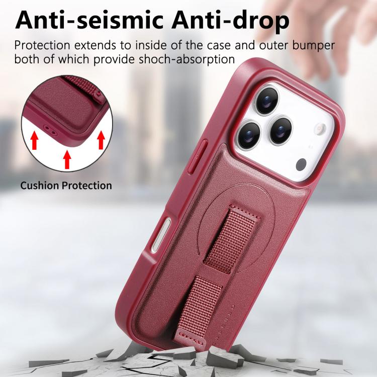 For iPhone 17 Pro Max CaseNeo Finger Grip Wristband MagSafe Back Phone Case