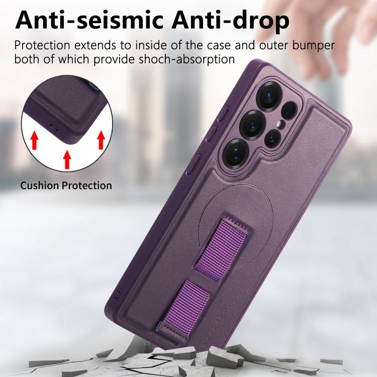 For Samsung Galaxy S25 Ultra 5G CaseNeo Finger Grip Strap MagSafe Back Phone Case