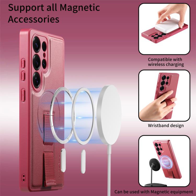 For Samsung Galaxy S25 Ultra 5G CaseNeo Finger Grip Strap MagSafe Back Phone Case