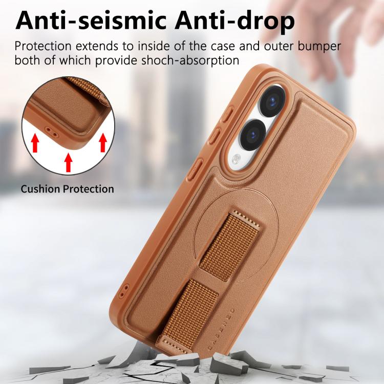 For Samsung Galaxy S25 Edge 5G CaseNeo Finger Grip Strap MagSafe Back Phone Case