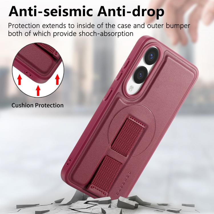 For Samsung Galaxy S25 Edge 5G CaseNeo Finger Grip Strap MagSafe Back Phone Case
