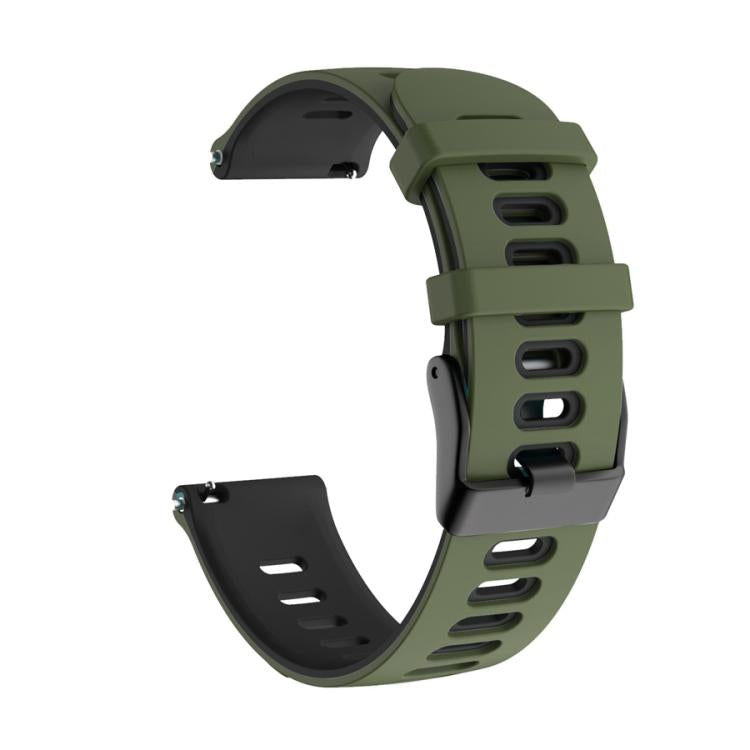 For Amazfit T-Rex 3 Pro 48mm Black Buckle Two Color Silicone Watch Band