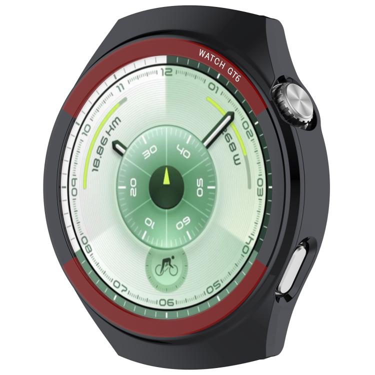 For Huawei Watch GT 6 46mm Change to Space Edition Hollow PC Watch Protective Cover - Black