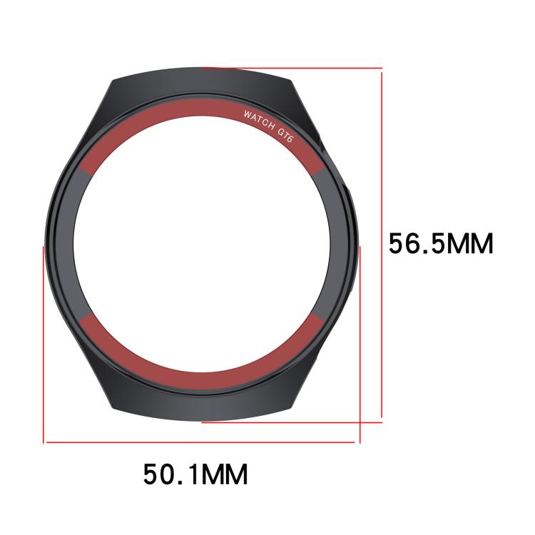 For Huawei Watch GT 6 46mm Change to Space Edition Hollow PC Watch Protective Cover - Black