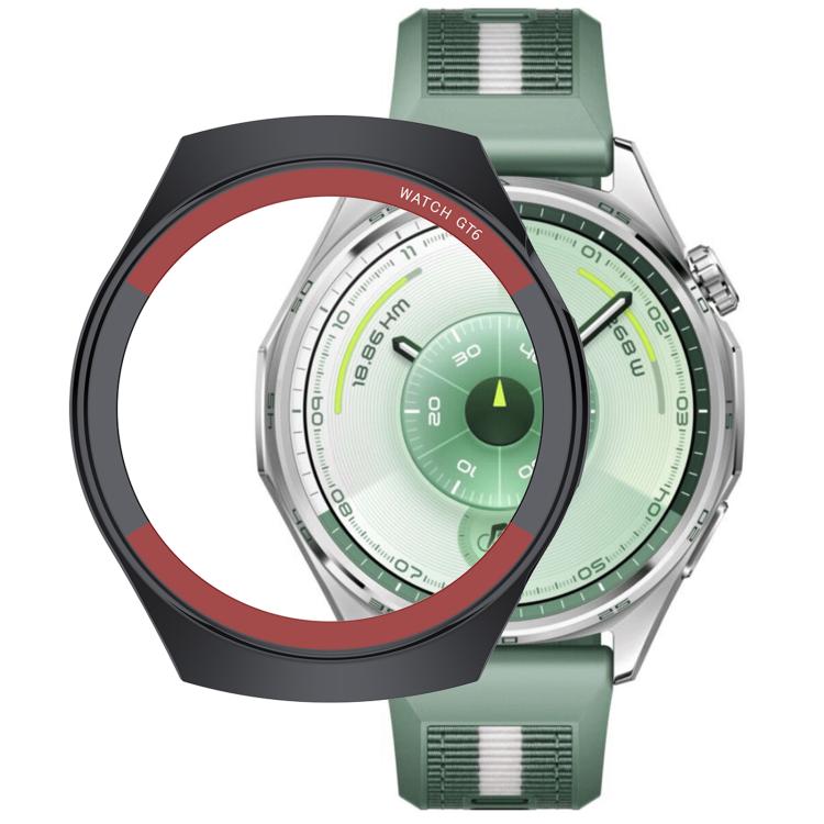 For Huawei Watch GT 6 46mm Change to Space Edition Hollow PC Watch Protective Cover - Black