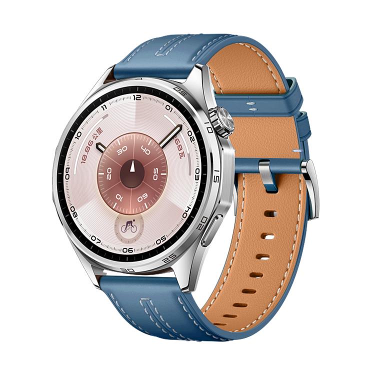 22mm Silver Buckle Glossy Leather Watch Band