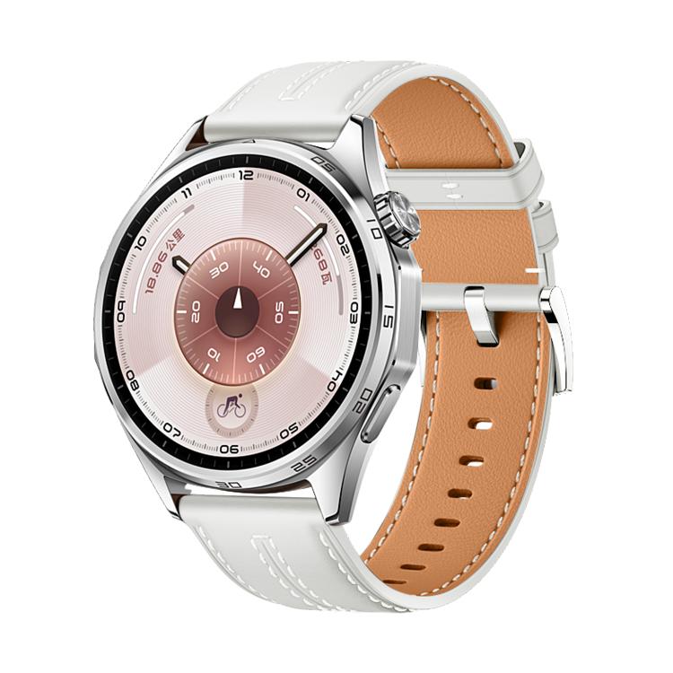 22mm Silver Buckle Glossy Leather Watch Band