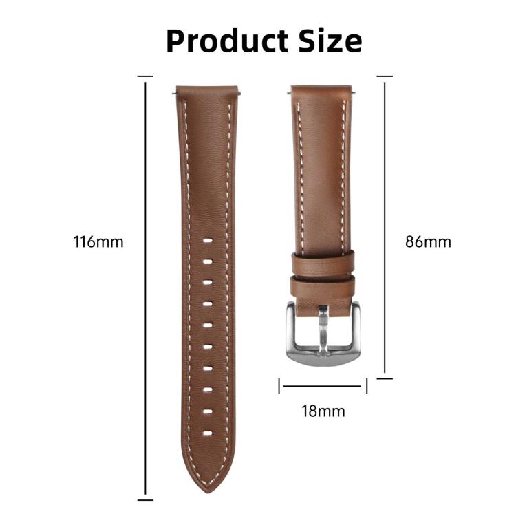 For Huawei Watch GT 6 41mm Soft Leather Watch Band Silver Buckle