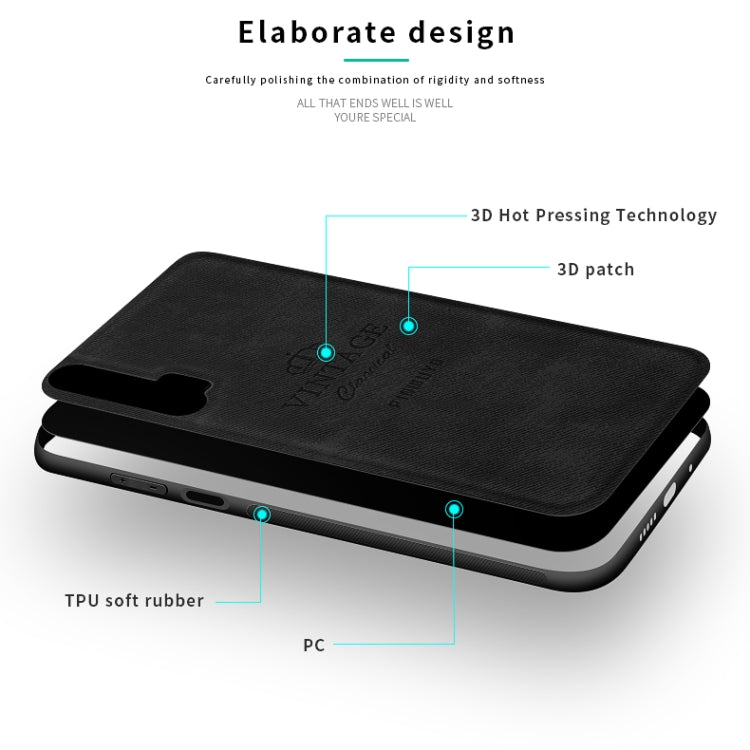 PINWUYO Shockproof Waterproof Full Coverage PC + TPU + Skin Protective Case  for Huawei Honor 20 Pro