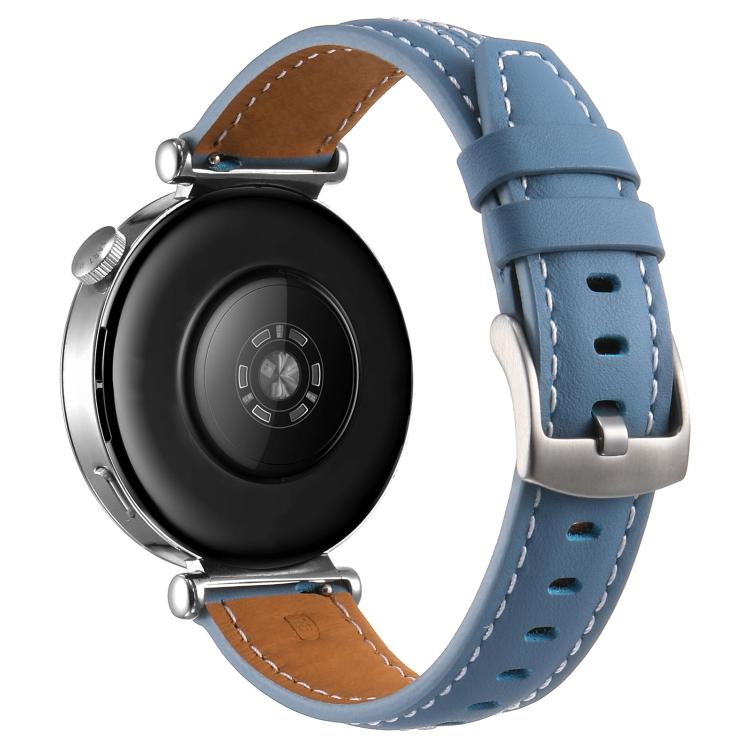 For Huawei Watch GT 6 41mm Silver Buckle Leather Watch Band