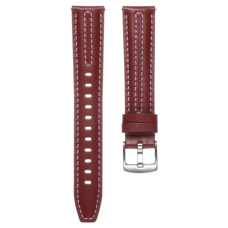 For Huawei Watch GT 6 41mm Silver Buckle Leather Watch Band