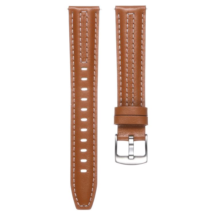 For Huawei Watch GT 6 41mm Silver Buckle Leather Watch Band
