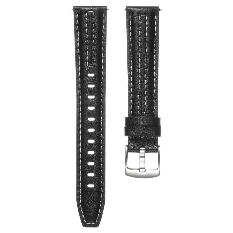For Huawei Watch GT 6 41mm Silver Buckle Leather Watch Band