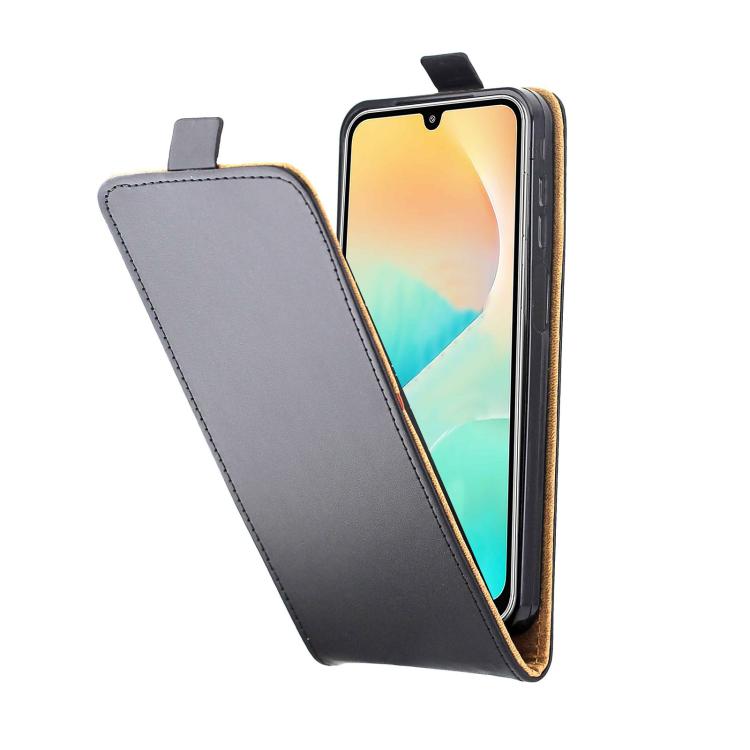 For Samsung Galaxy M36 / M16 / F16 5G Vertical Flip Leather Case with Card Slot - Black