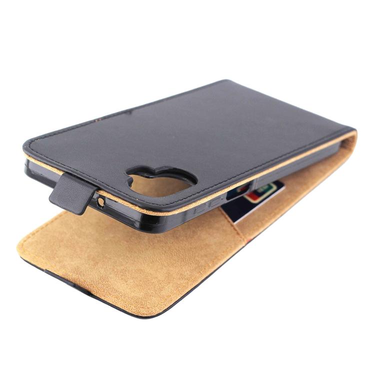For Samsung Galaxy A07 5G Vertical Flip Leather Case with Card Slot - Black