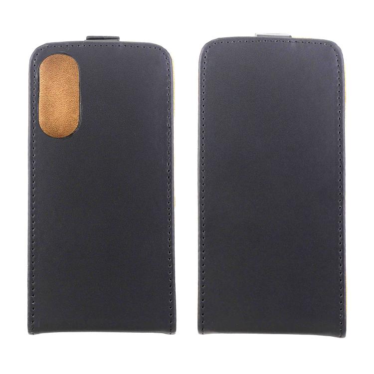 For Samsung Galaxy S25 Edge 5G Vertical Flip Leather Case with Card Slot - Black