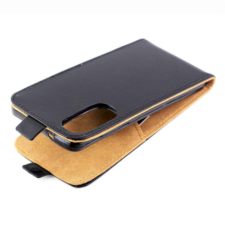 For Samsung Galaxy S25 Edge 5G Vertical Flip Leather Case with Card Slot - Black