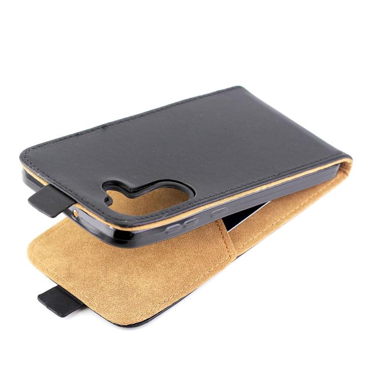 For Samsung Galaxy M56 5G Vertical Flip Leather Case with Card Slot - Black