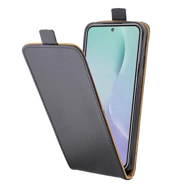 For Samsung Galaxy M56 5G Vertical Flip Leather Case with Card Slot - Black