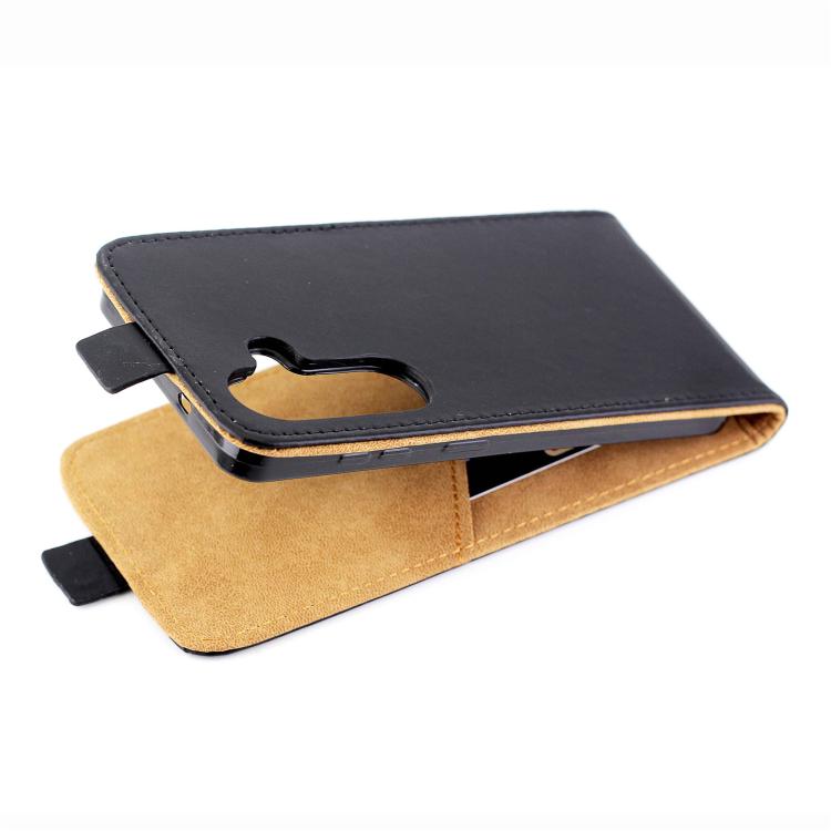 For Samsung Galaxy S26 5G Vertical Flip Leather Case with Card Slot - Black