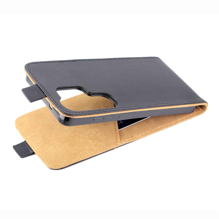 For Samsung Galaxy S26 Ultra 5G Vertical Flip Leather Case with Card Slot - Black