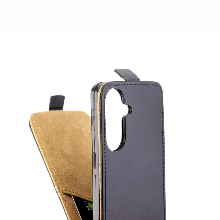 For Samsung Galaxy A37 5G Vertical Flip Leather Case with Card Slot - Black