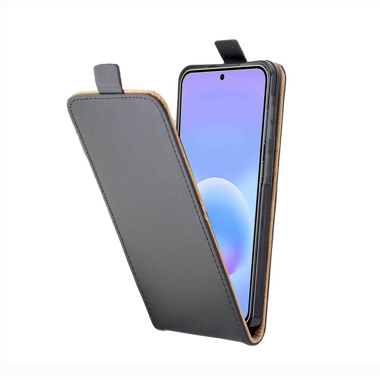 For Samsung Galaxy A57 5G Vertical Flip Leather Case with Card Slot - Black