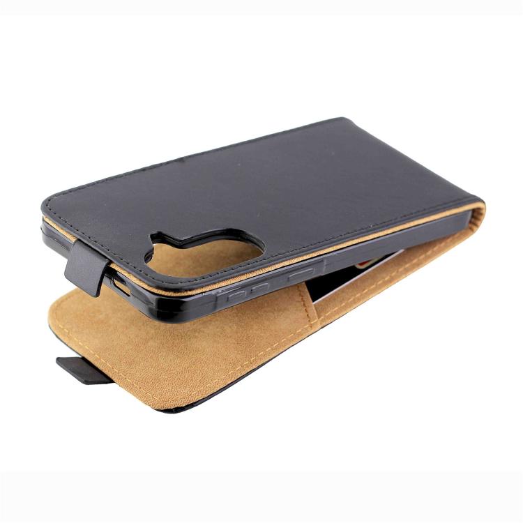 For Samsung Galaxy A57 5G Vertical Flip Leather Case with Card Slot - Black