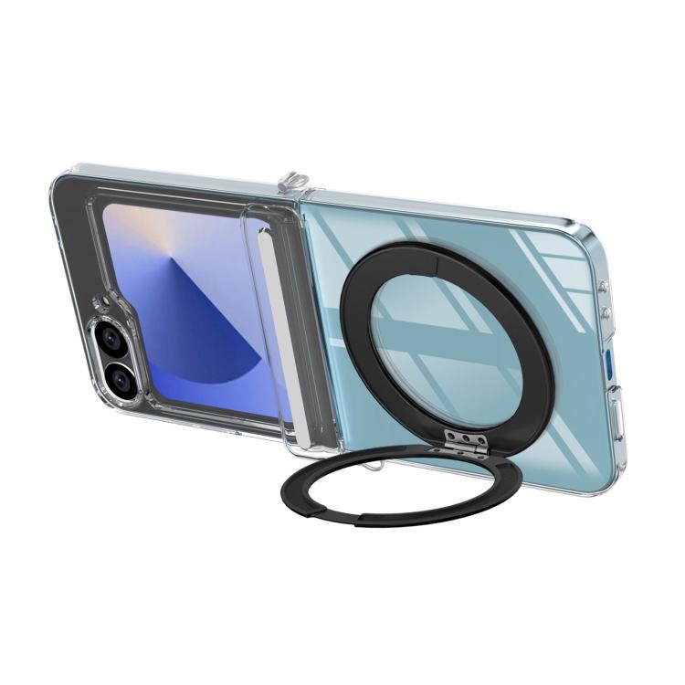 For Samsung Galaxy Z Flip5 /6 /7 FE Aluminum Alloy Holder MagSafe Crystal Hinge Phone Case