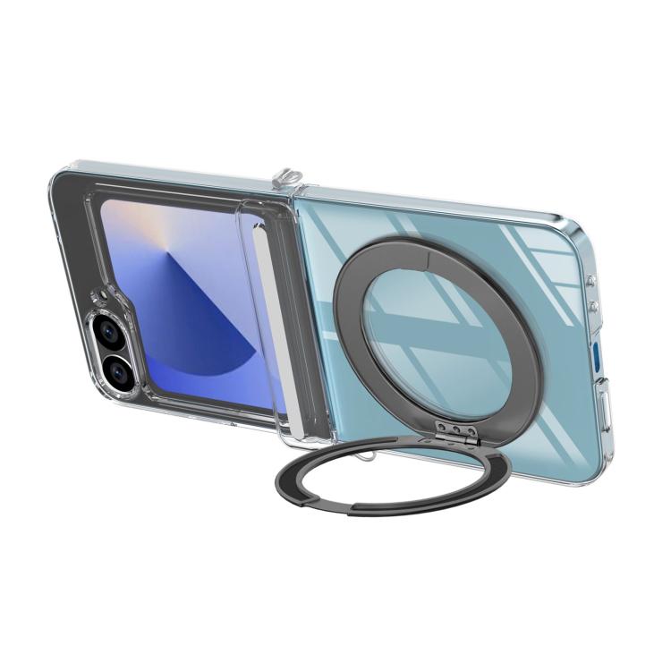 For Samsung Galaxy Z Flip5 /6 /7 FE Aluminum Alloy Holder MagSafe Crystal Hinge Phone Case