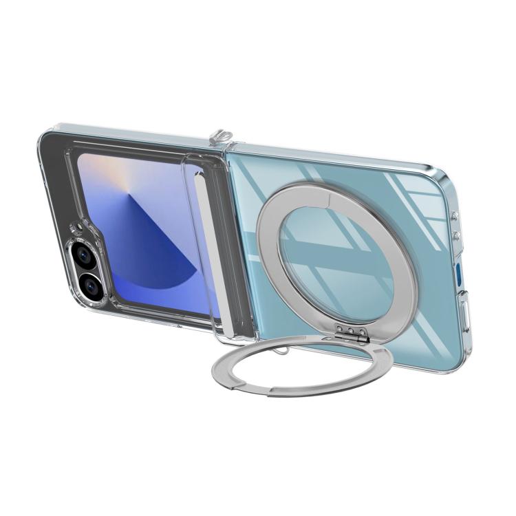 For Samsung Galaxy Z Flip5 /6 /7 FE Aluminum Alloy Holder MagSafe Crystal Hinge Phone Case