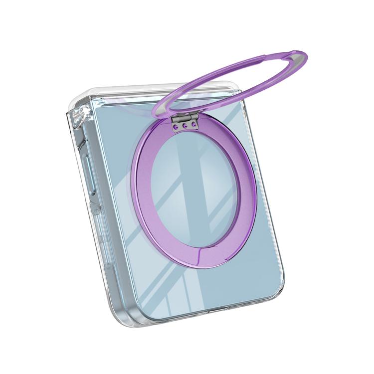 For Samsung Galaxy Z Flip5 /6 /7 FE Aluminum Alloy Holder MagSafe Crystal Hinge Phone Case