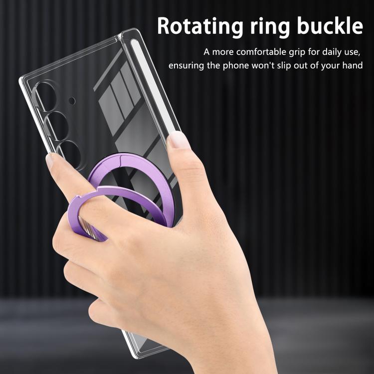 For Samsung Galaxy Z Fold7 Aluminum Alloy Holder MagSafe Crystal Hinge Phone Case
