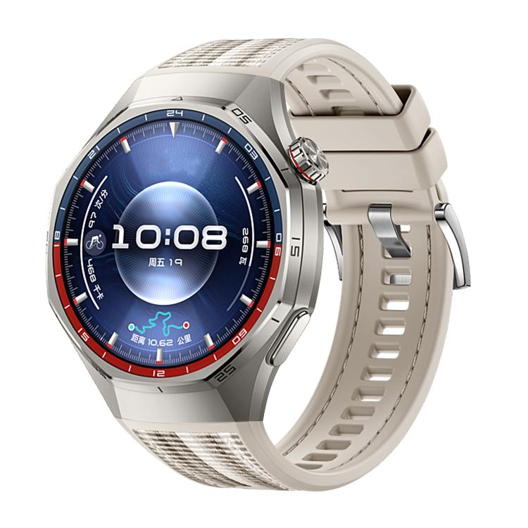 For Huawei Watch GT 6 Pro Quick Release Buckle Hybrid Nylon Braid Silicone Watch Band