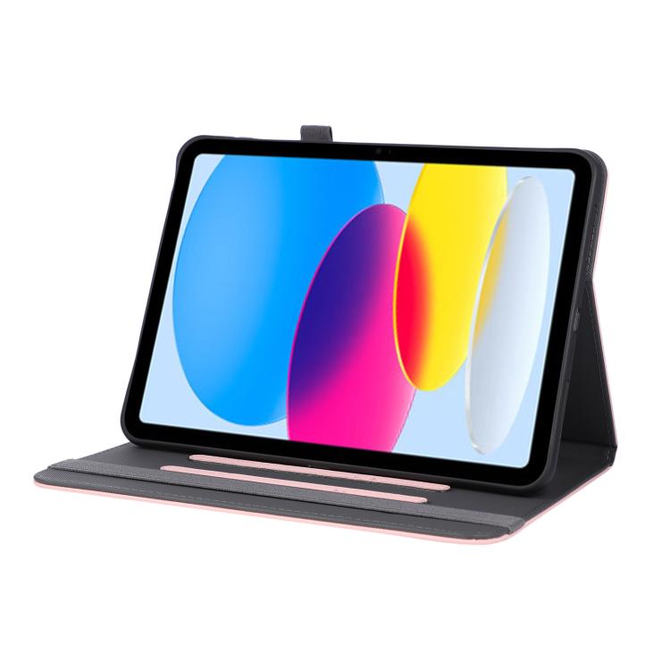For iPad 2025 / 2022 Macaron Color Hand Grip Leather Tablet Case with Holder