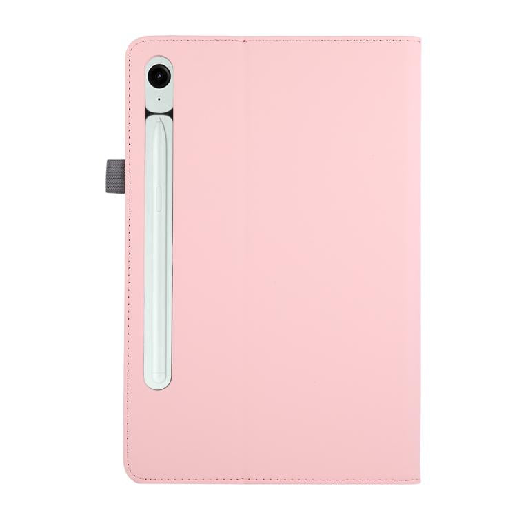 For Samsung Galaxy Tab S10 FE / 9 / 8 Macaron Color Hand Grip Leather Tablet Case with Holder