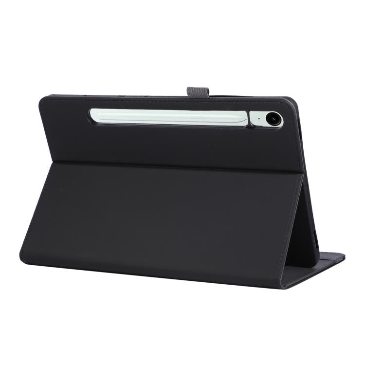 For Samsung Galaxy Tab S10 FE / 9 / 8 Macaron Color Hand Grip Leather Tablet Case with Holder
