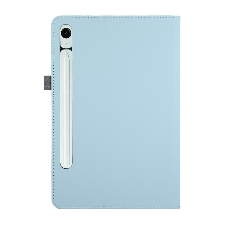 For Samsung Galaxy Tab S10 FE / 9 / 8 Macaron Color Hand Grip Leather Tablet Case with Holder