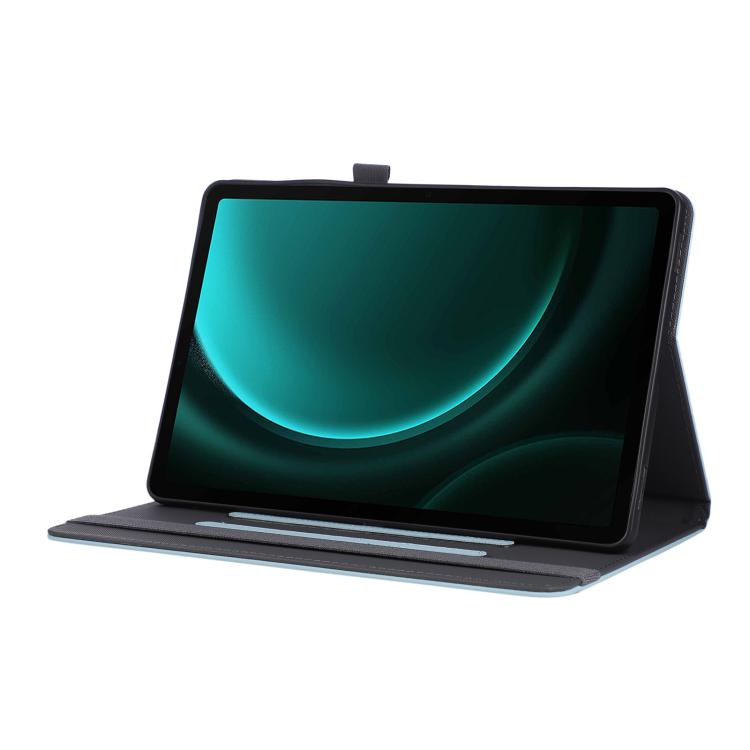 For Samsung Galaxy Tab S10 FE / 9 / 8 Macaron Color Hand Grip Leather Tablet Case with Holder
