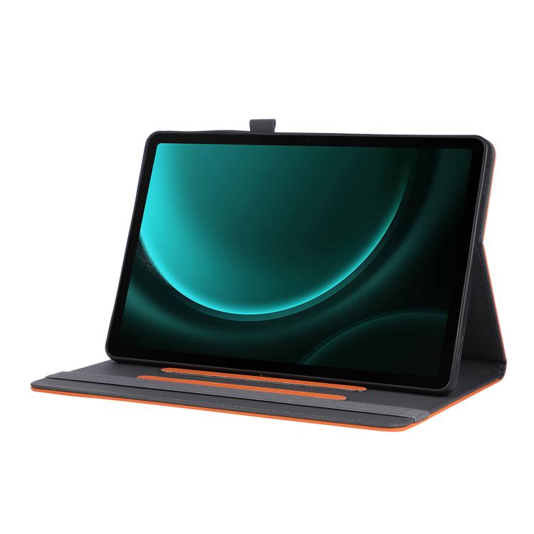 For Samsung Galaxy Tab S10 FE / 9 / 8 Macaron Color Hand Grip Leather Tablet Case with Holder