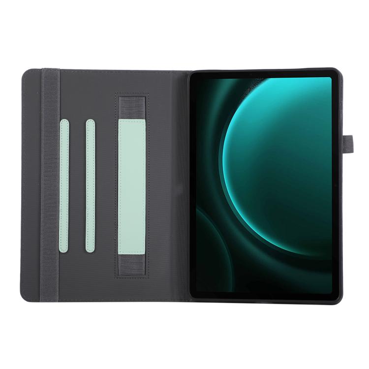 For Samsung Galaxy Tab S10 FE / 9 / 8 Macaron Color Hand Grip Leather Tablet Case with Holder