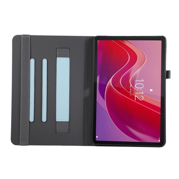 For Lenovo Tab M11 / Xiaoxin Pad 11 2024 Macaron Color Hand Grip Leather Tablet Case with Holder