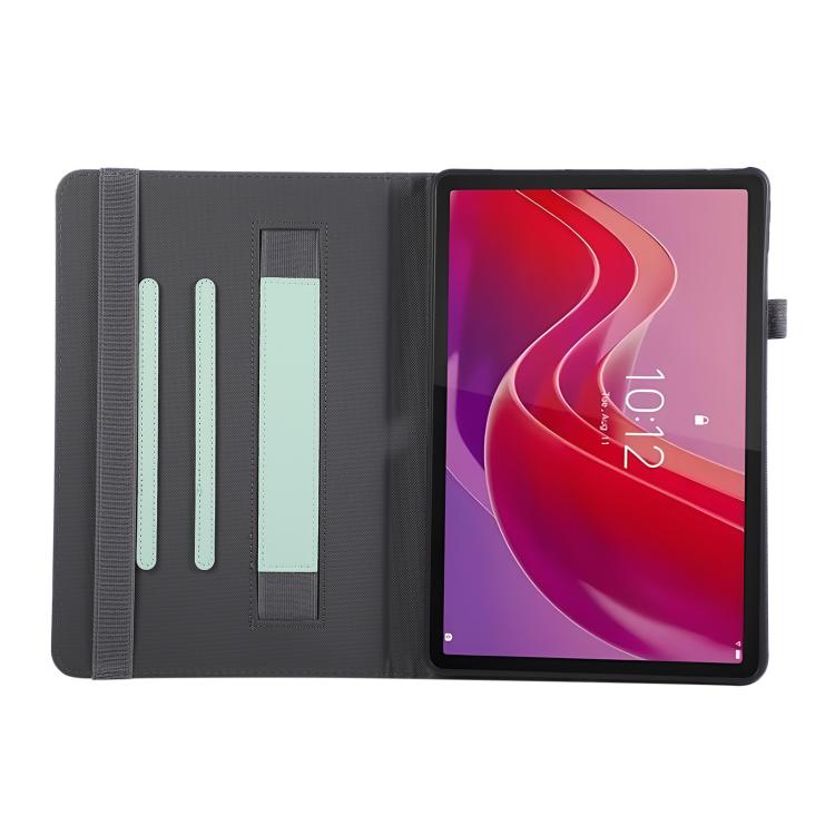 For Lenovo Tab M11 / Xiaoxin Pad 11 2024 Macaron Color Hand Grip Leather Tablet Case with Holder