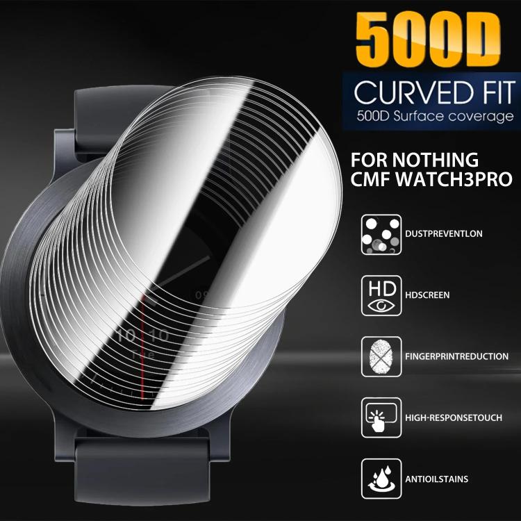 For Nothing CMF Watch 3 Pro High-Aluminium HD Tempered Glass Watch Screen Protector Film