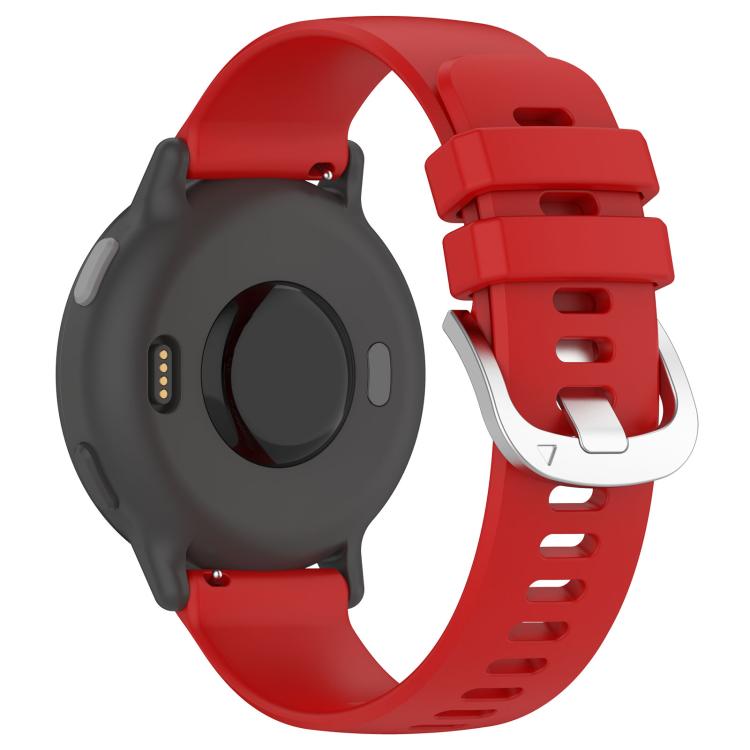 For Garmin Venu 4 41mm Liquid Glossy Silver Buckle Silicone Watch Band