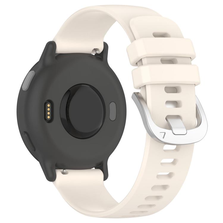 For Garmin Venu 4 41mm Liquid Glossy Silver Buckle Silicone Watch Band
