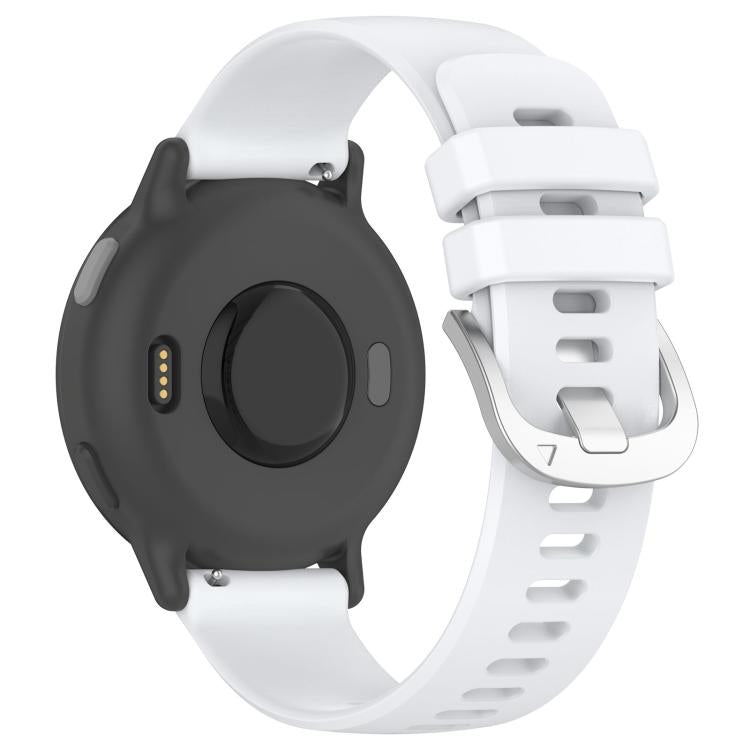 For Garmin Venu 4 41mm Liquid Glossy Silver Buckle Silicone Watch Band