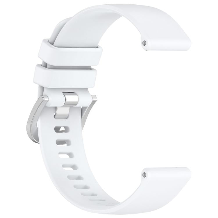 For Garmin Venu 4 41mm Liquid Glossy Silver Buckle Silicone Watch Band