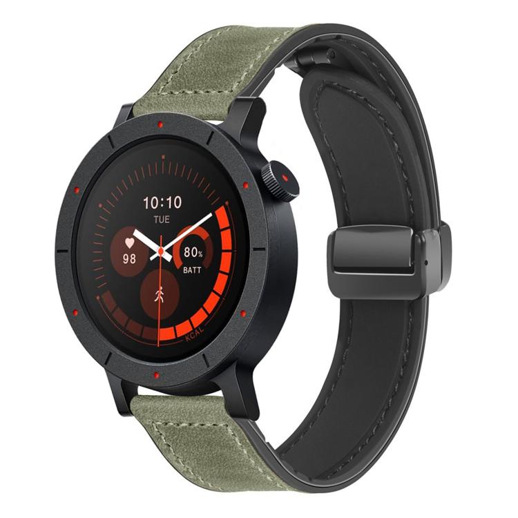 For Nothing CMF Watch 3 Pro Folding Magnetic Buckle Silicone Leather Watch Band